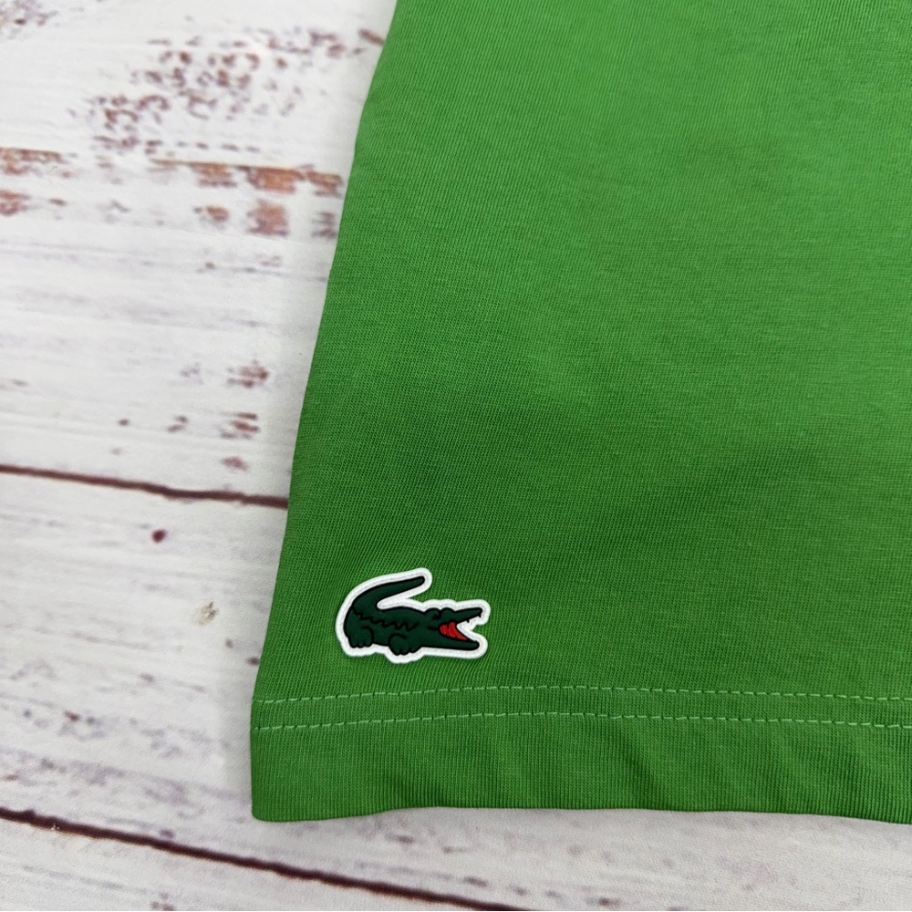 Roland Garros x Lacoste Size XXL Green Ultra Dry Crew Neck T- Shirt French Open - Picture 6 of 11